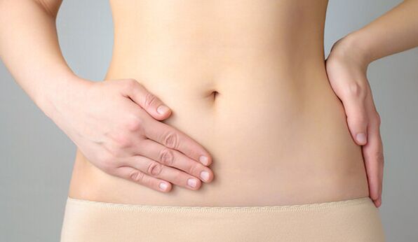 stomach ache due to parasites